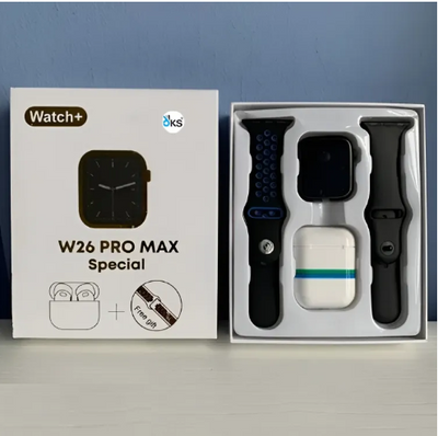 Smart Men Watch W26 Pro With Gift Of Earbuds