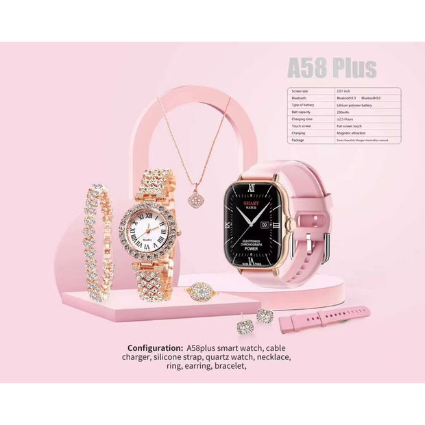 Women A58 Smart Watch 5 in 1 Best Gift